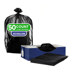 Contractor Bag 42 Gal Pro, 3 mil, 50ct, Black, 68/plt | Sold Per Sheet (16 PCS / SHEET)