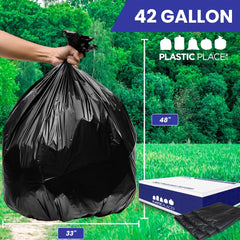 Contractor Bag 42 Gal Pro, 3 mil, 50ct, Black, 68/plt | Sold Per Sheet (16 PCS / SHEET)