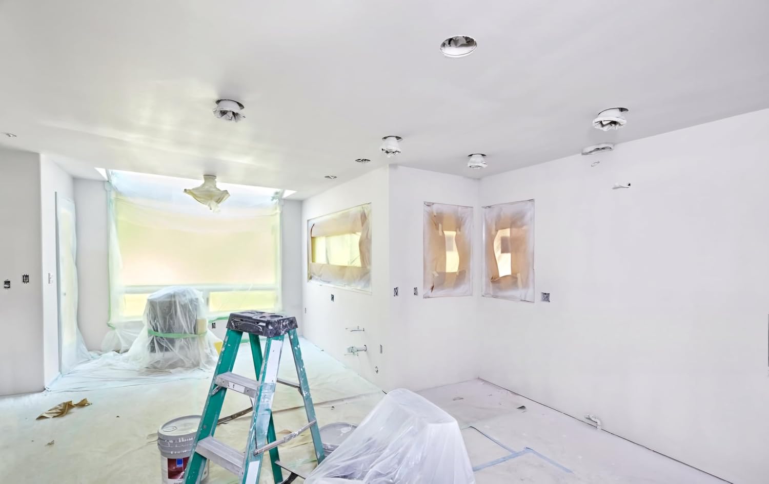 Painters Plastic, Medium Duty, 1.5 mil x 20' x 200', Clear, 30/plt