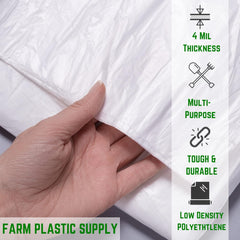 Construction Film, 4 mil x 10' x 100', 56/pallet, Clear