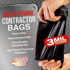Contractor Bag 42 Gal Pro, 3 mil, 20ct, Black, 160/plt