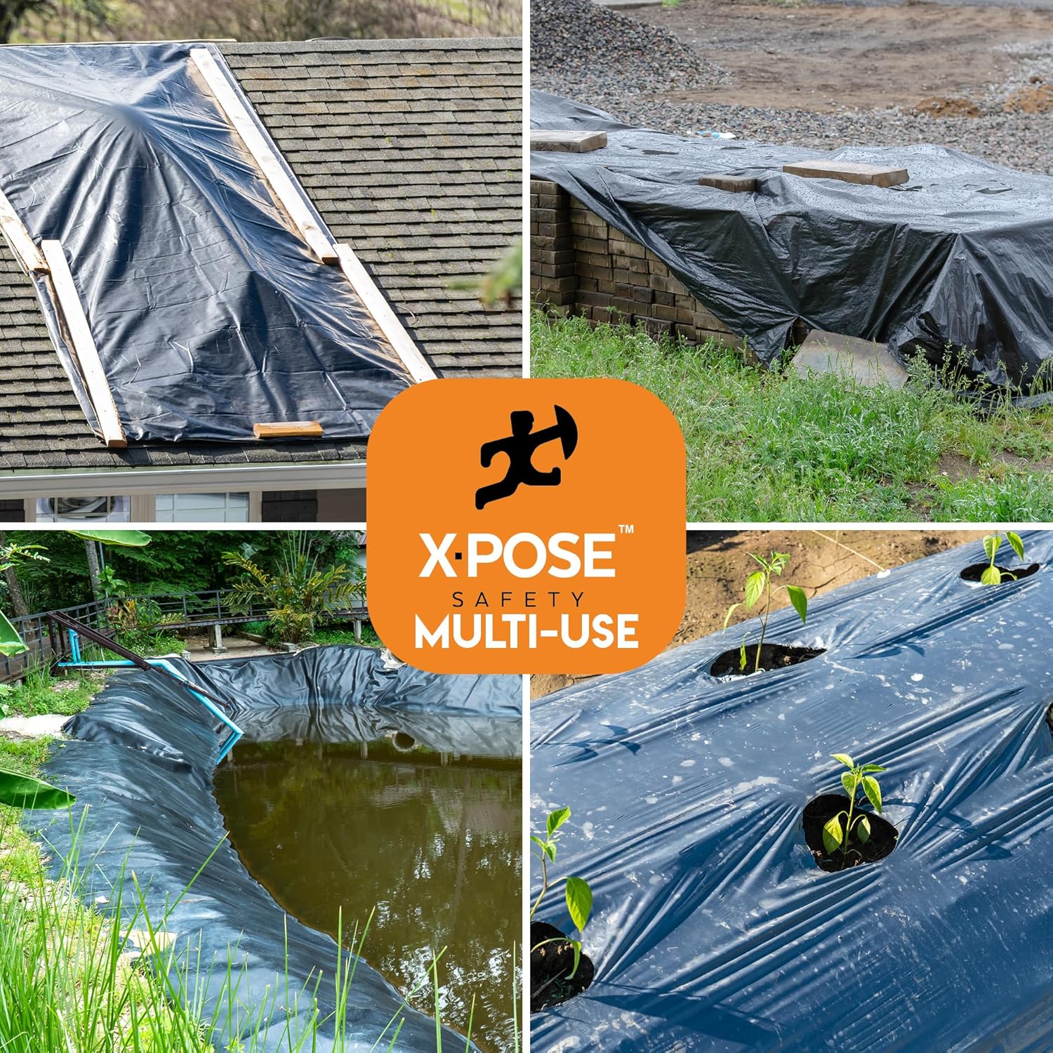 Construction Film, 6 mil x 20' x 100', Black, 20/plt