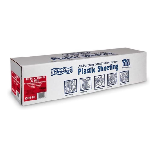 Construction Film, 6 mil x 20' x 100', Clear, 20/Pallet