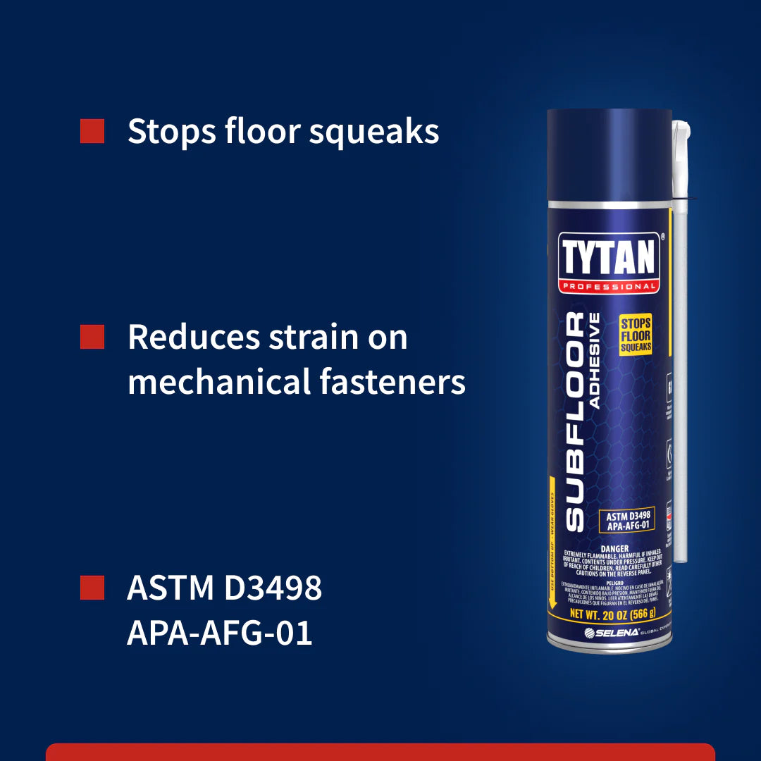 Tytan Subfloor Foam Adhesive, Straw, 20 oz | Sold Per Case (12 PCS / CASE)